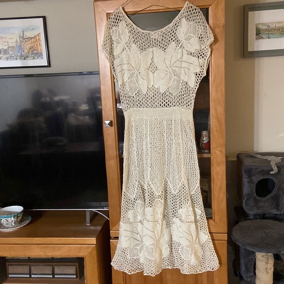 Lims Dresses & Skirts - Lim’s dress- off white hand designed and crocheted. Exquisite detail. NWOT. .
